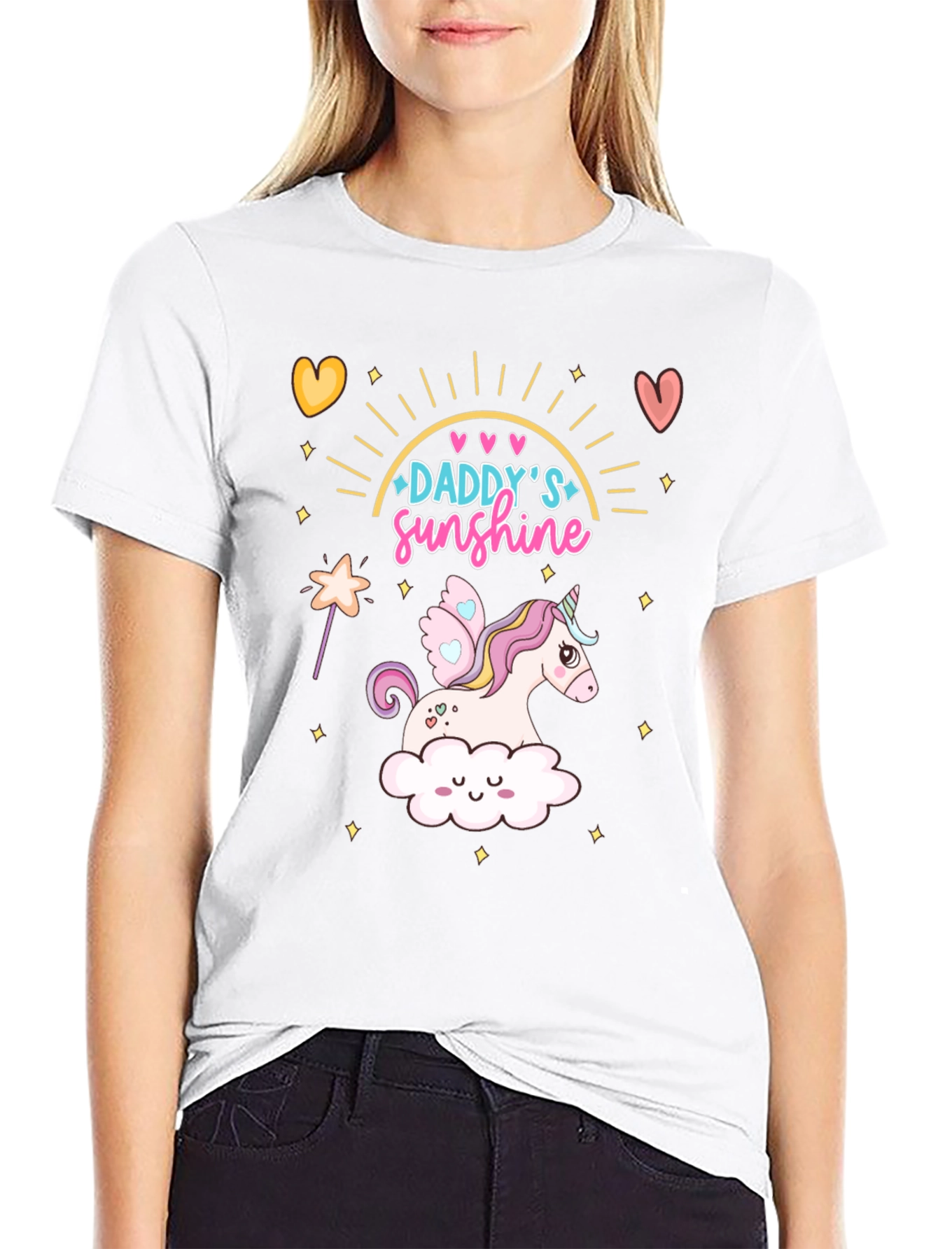 Daddys Sunshine Unicorn Graphic T-Shirt
