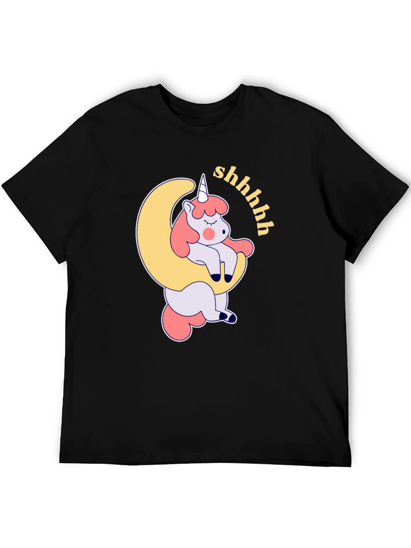 Sleepy Unicorn Moon Graphic T-Shirt