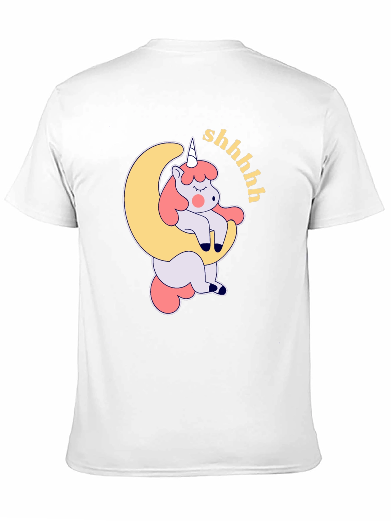 Sleepy Unicorn Moon Graphic T-Shirt