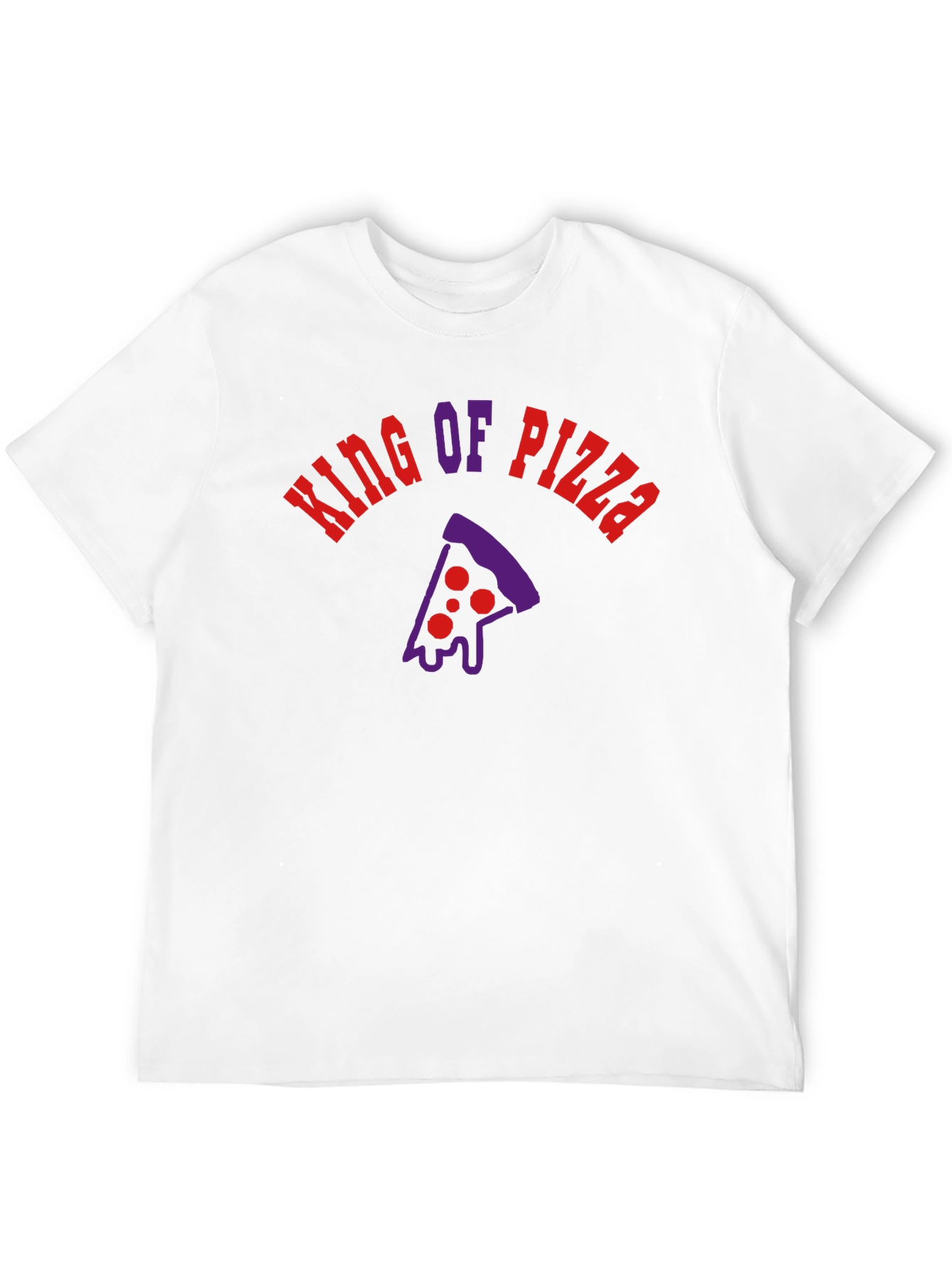 King of Pizza Black Graphic Tee - Foodie Fashion
