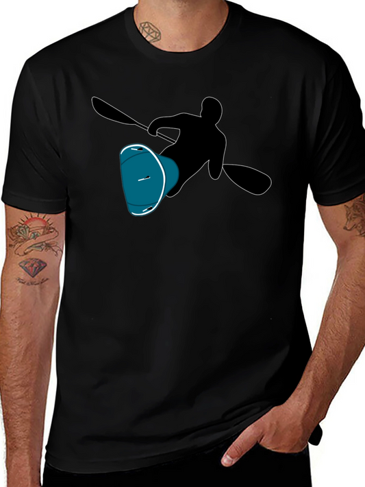 Kayaking T-Shirt - Black Graphic Tee