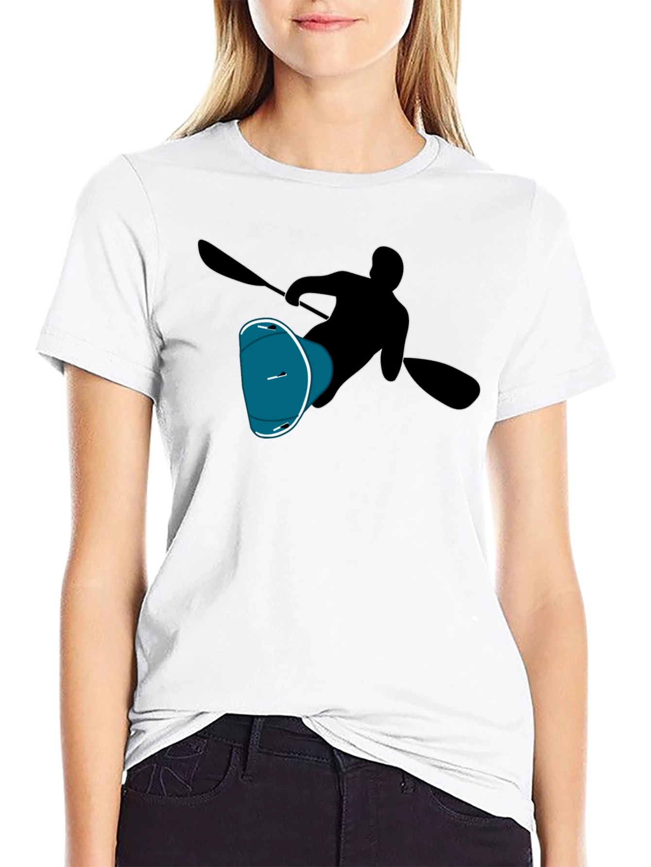 Kayaking T-Shirt - Black Graphic Tee