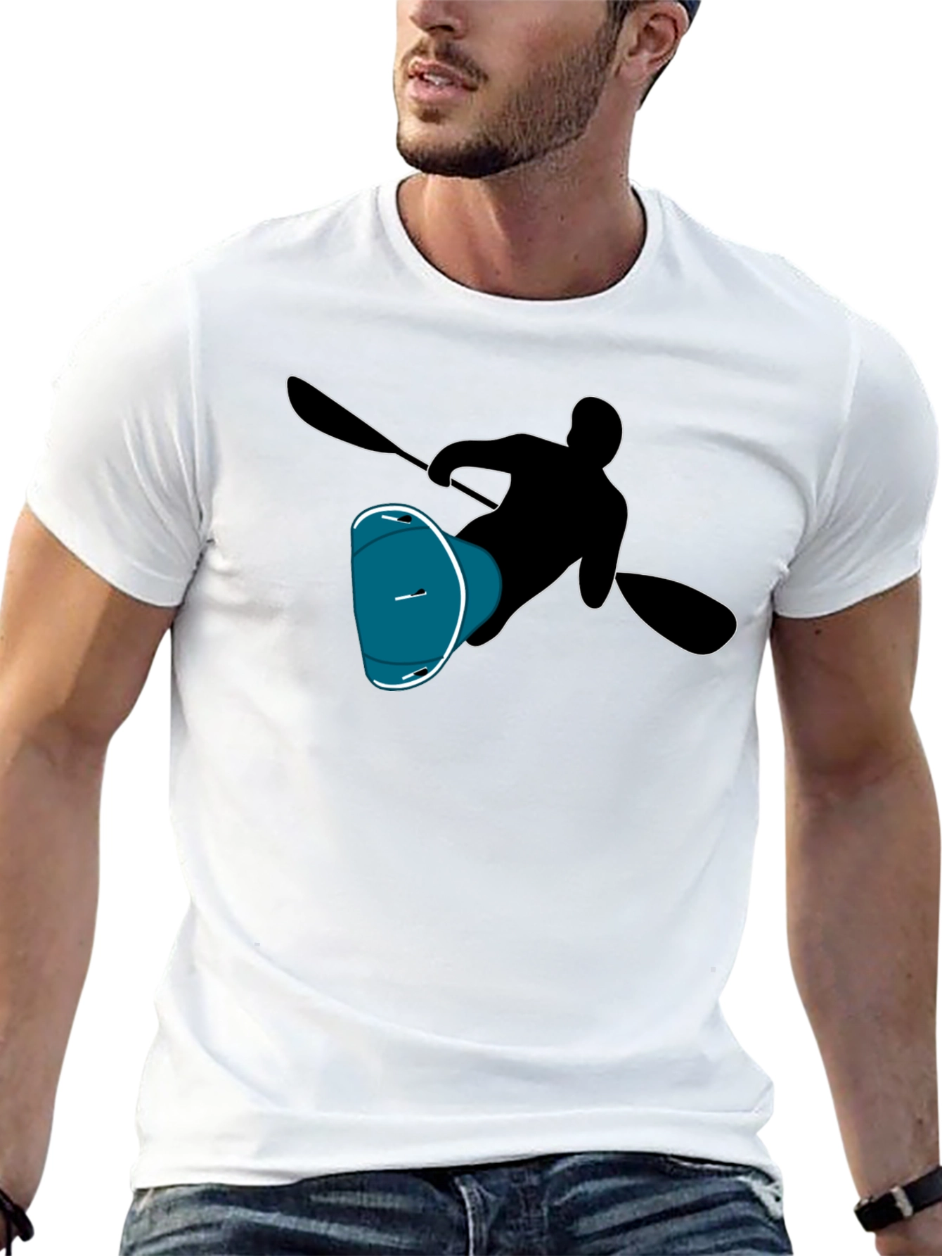 Kayaking T-Shirt - Black Graphic Tee