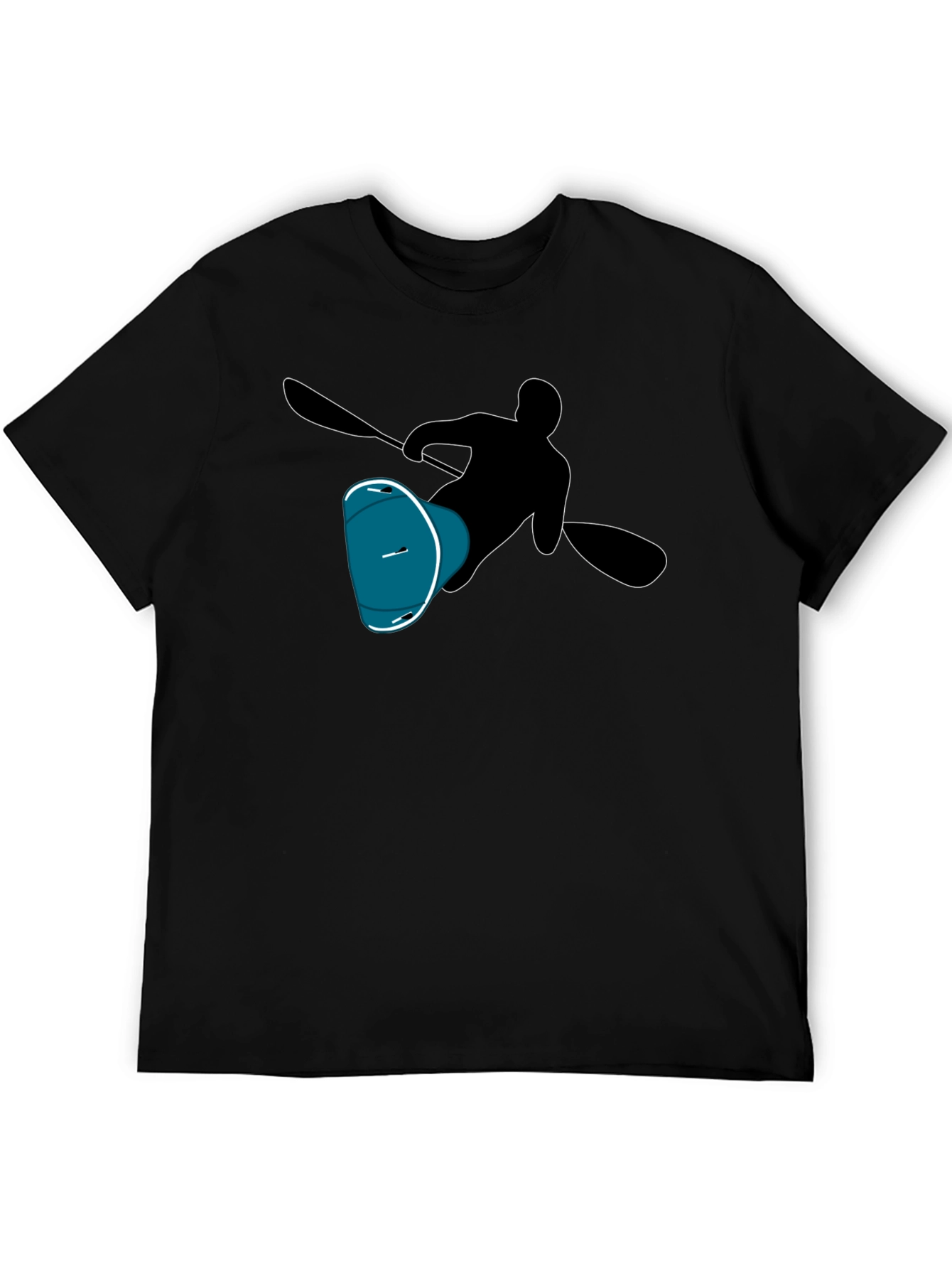 Kayaking T-Shirt - Black Graphic Tee
