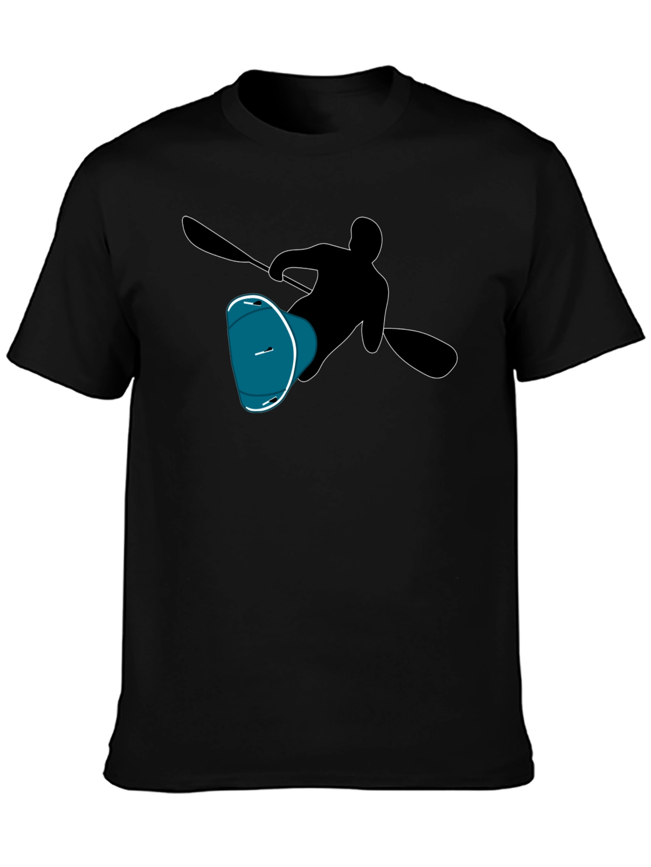 Kayaking T-Shirt - Black Graphic Tee