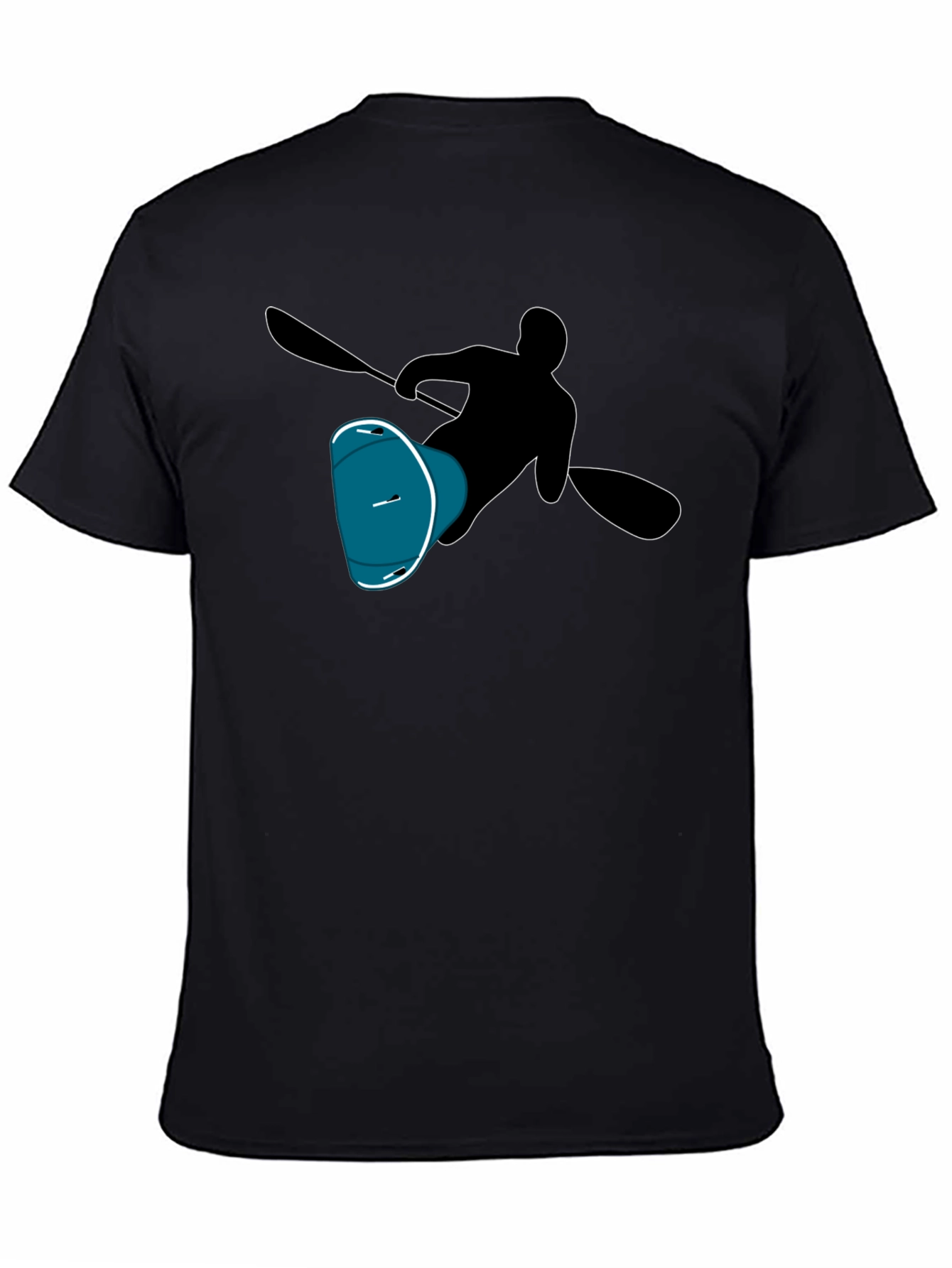 Kayaking T-Shirt - Black Graphic Tee