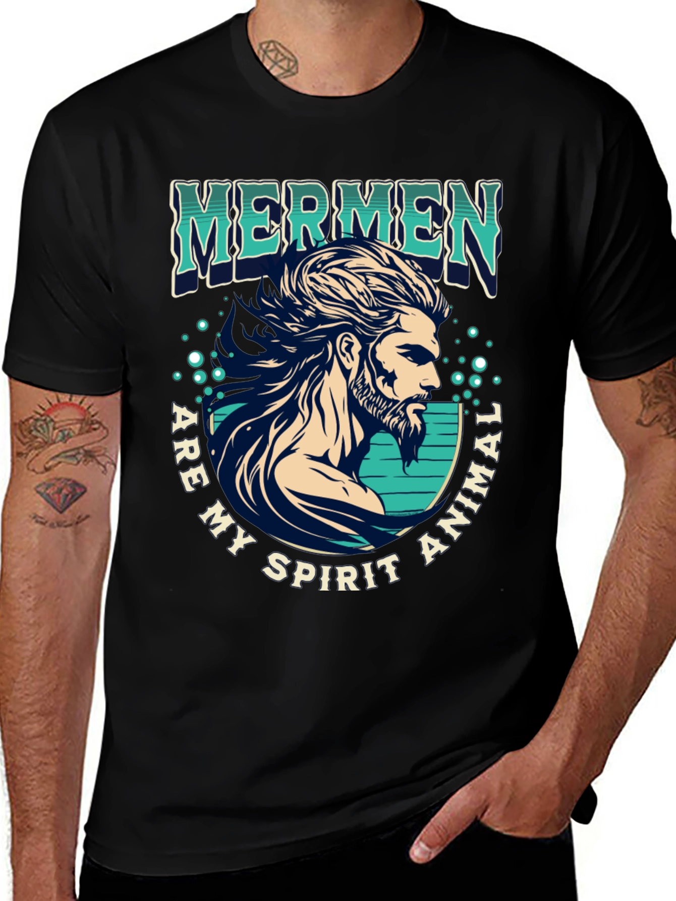 Mermen Spirit Animal Graphic Tee - Unisex