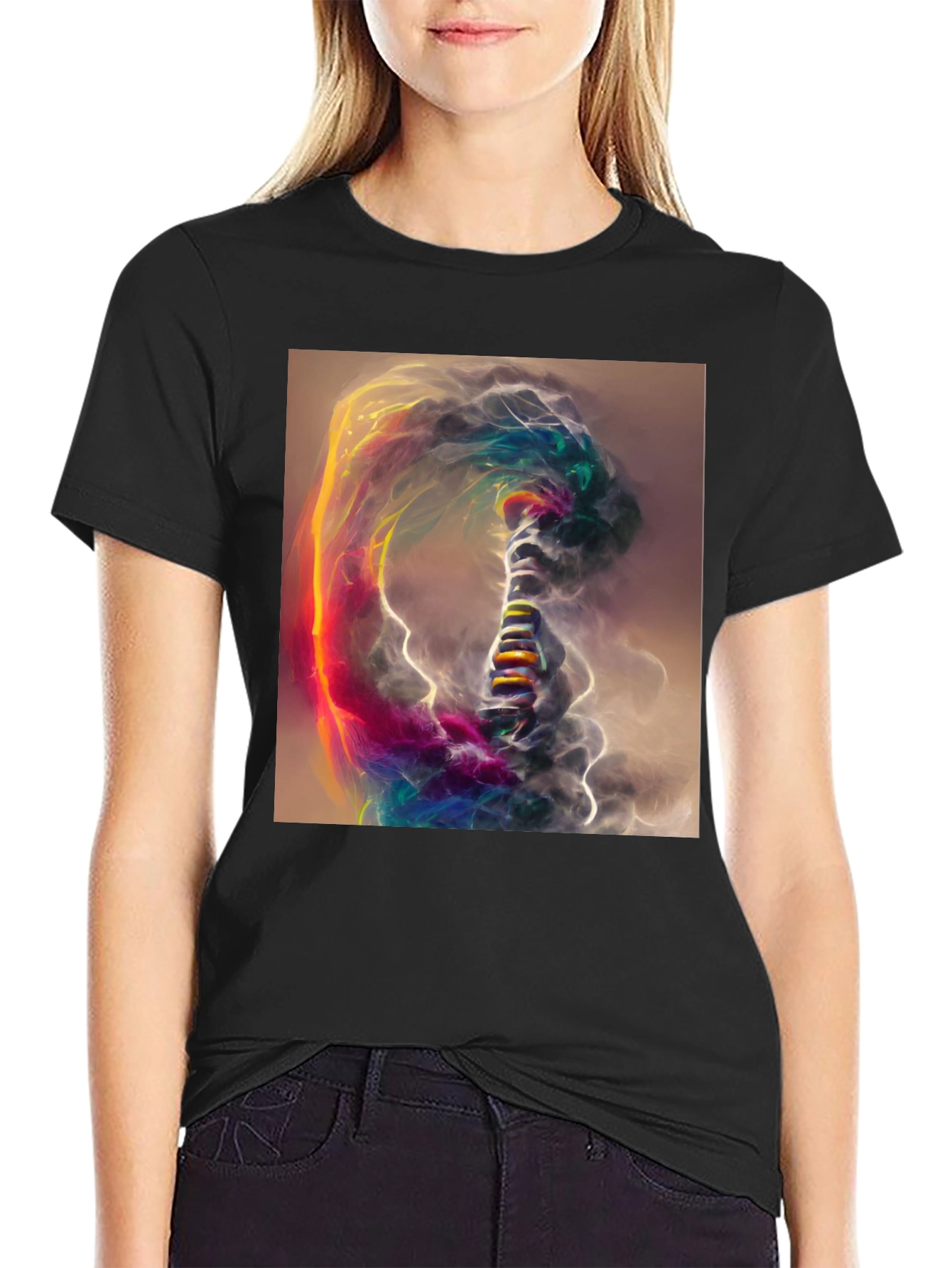 Abstract Art Black T-Shirt