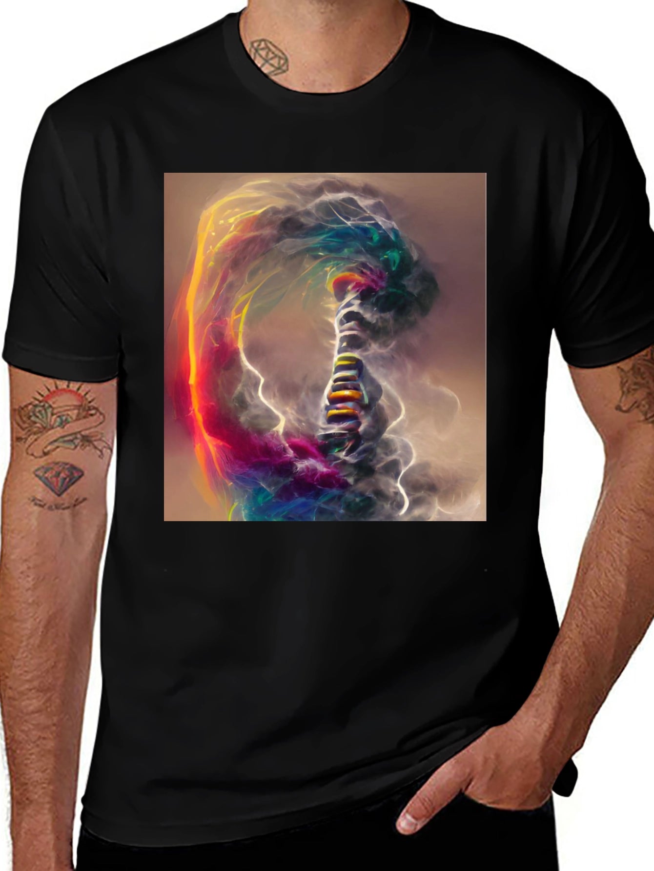 Abstract Art Black T-Shirt
