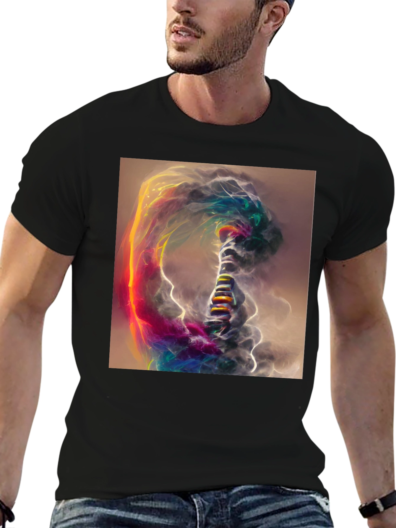 Abstract Art Black T-Shirt
