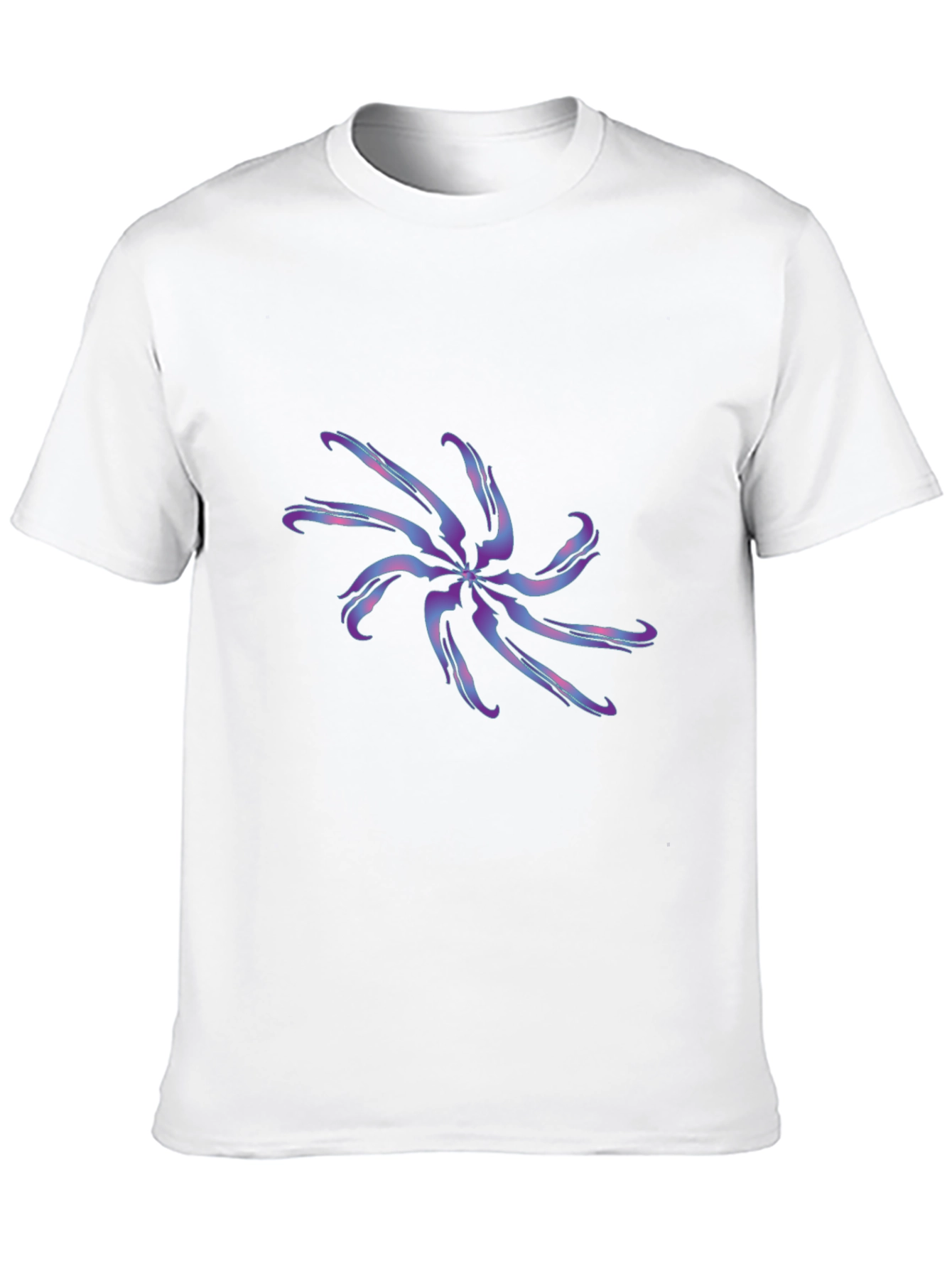 Abstract Swirl Graphic Tee - Black