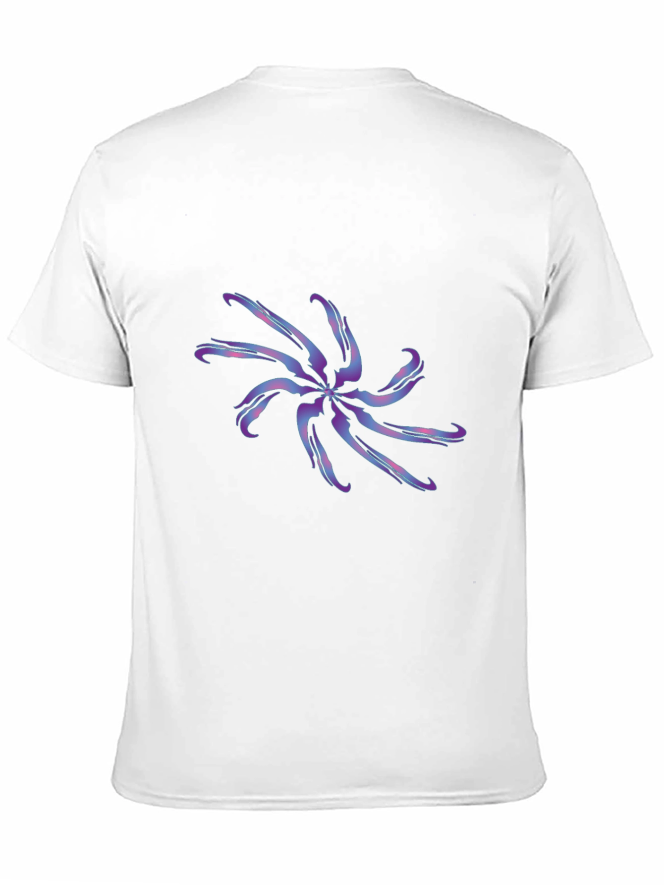 Abstract Swirl Graphic Tee - Black