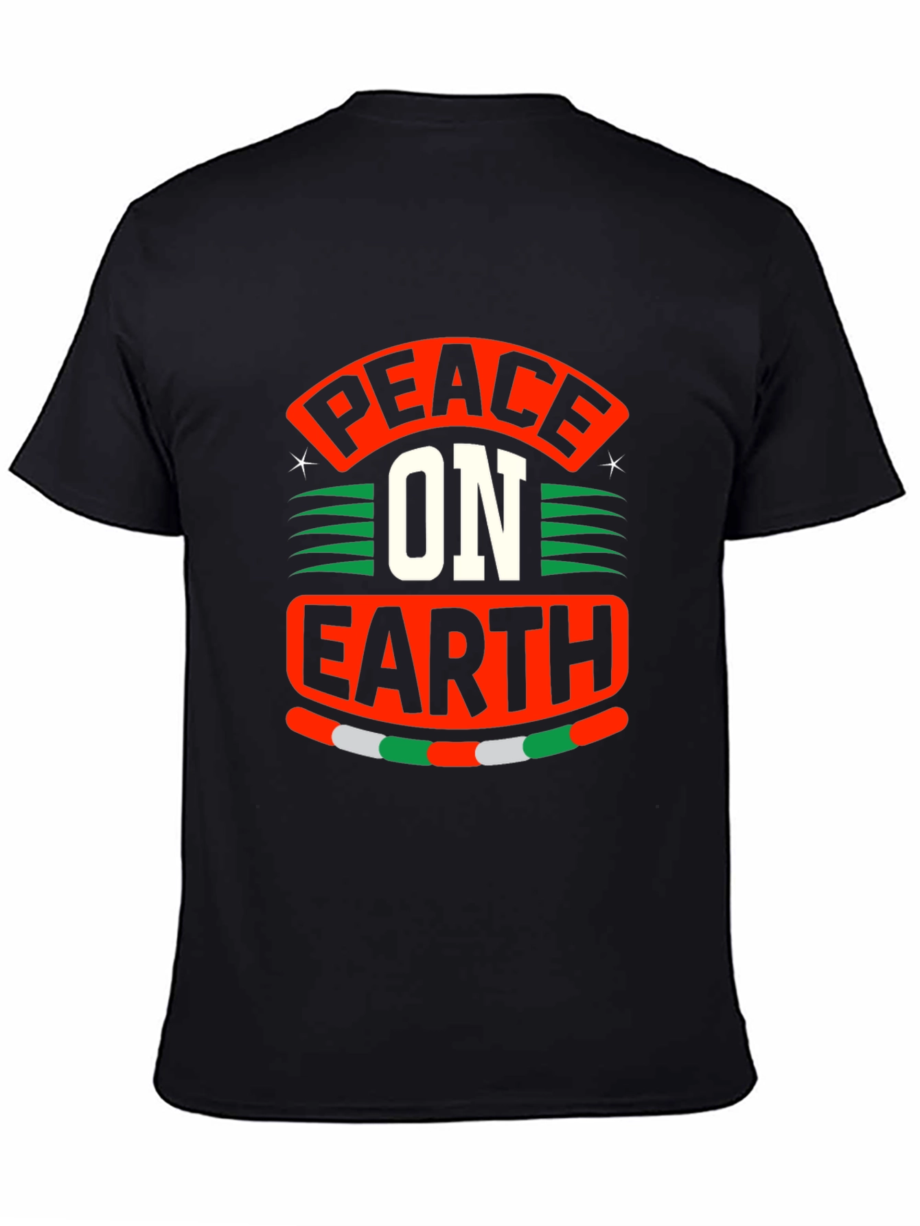 Peace On Earth Graphic T-Shirt - Holiday Season Apparel