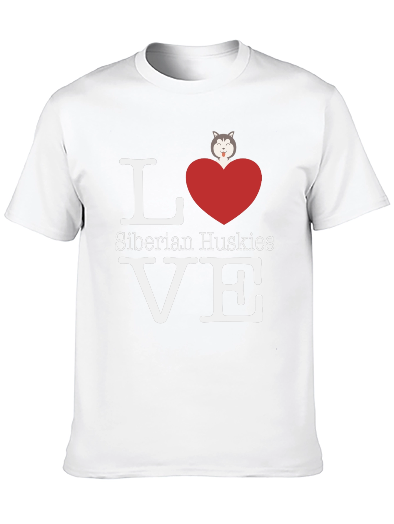 Love Siberian Huskies Graphic T-Shirt