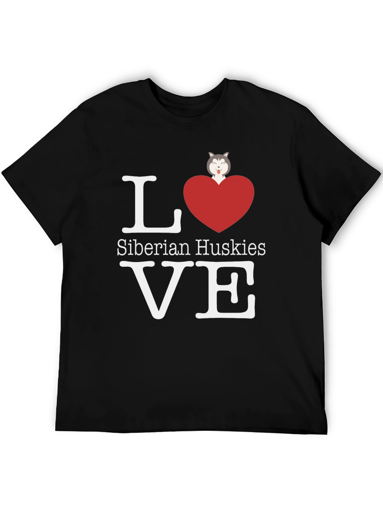 Love Siberian Huskies Graphic T-Shirt