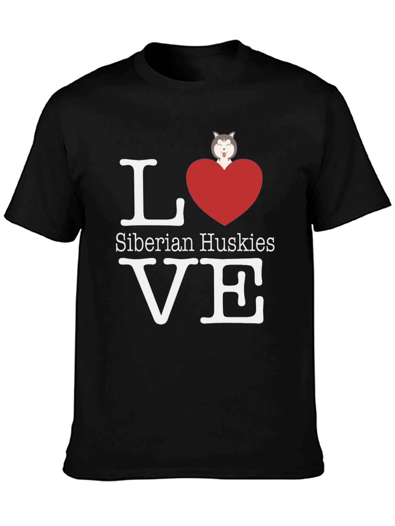 Love Siberian Huskies Graphic T-Shirt