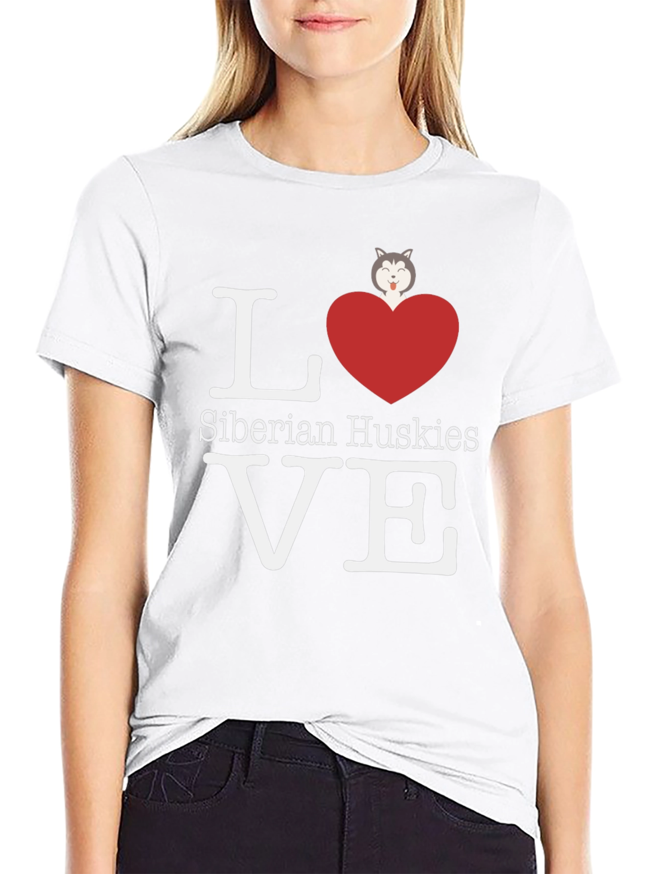 Love Siberian Huskies Graphic T-Shirt