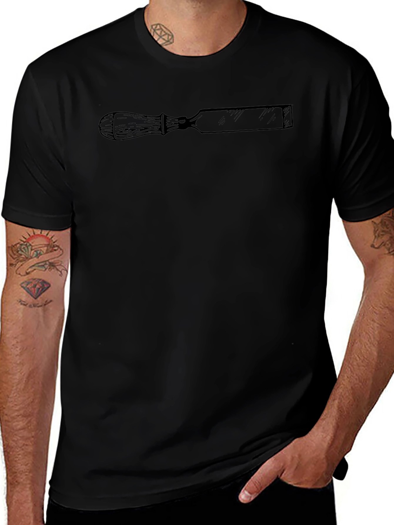 Black Chisel Graphic Tee - Hand Tool Design