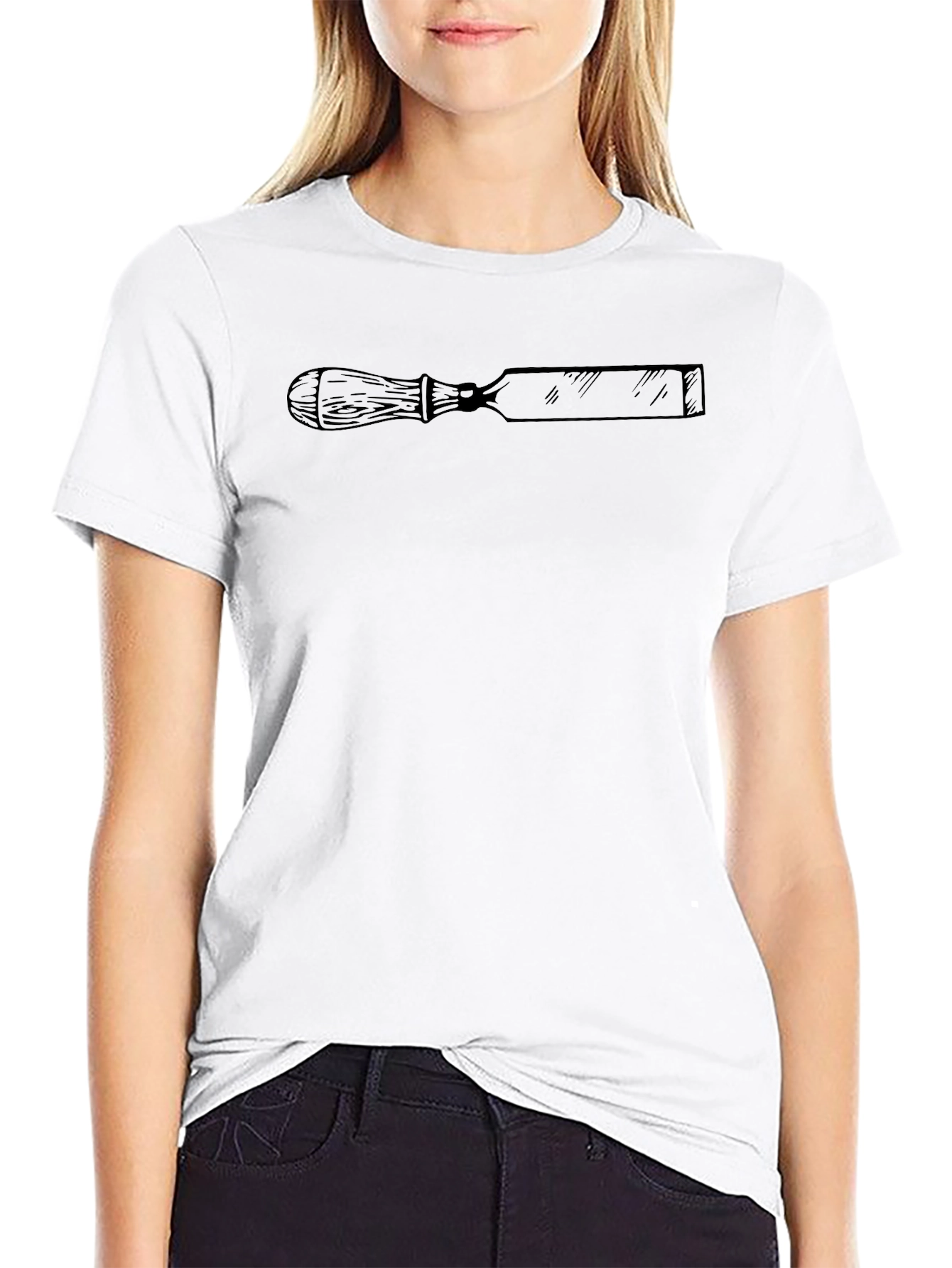 Black Chisel Graphic Tee - Hand Tool Design