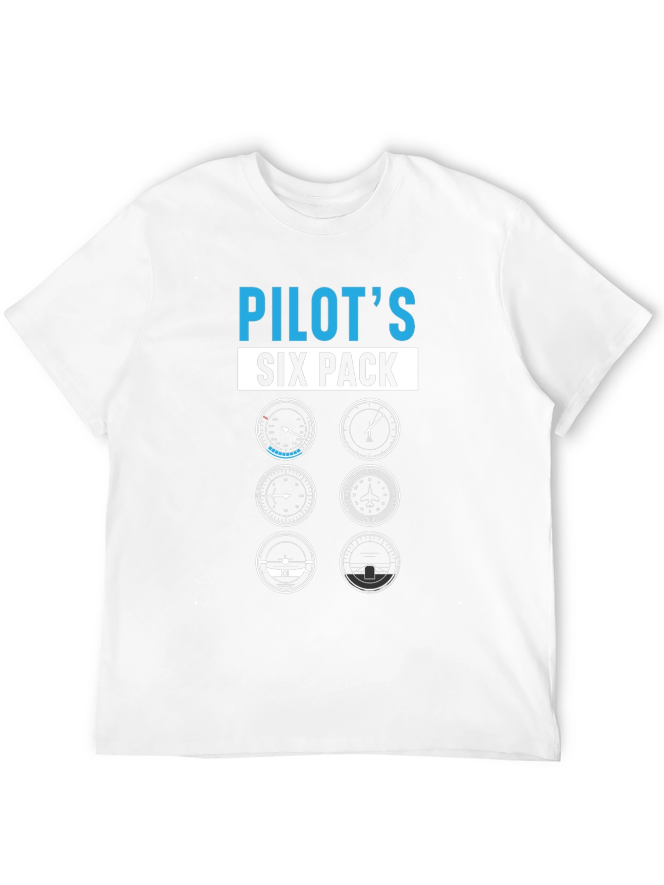 Pilots Six Pack T-Shirt - Aviation Gift