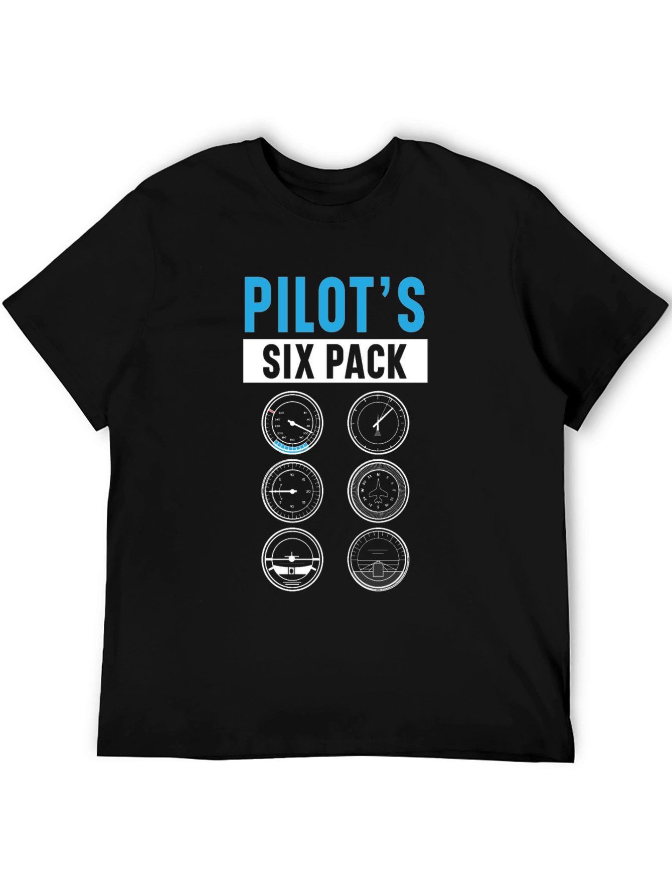 Pilots Six Pack T-Shirt - Aviation Gift