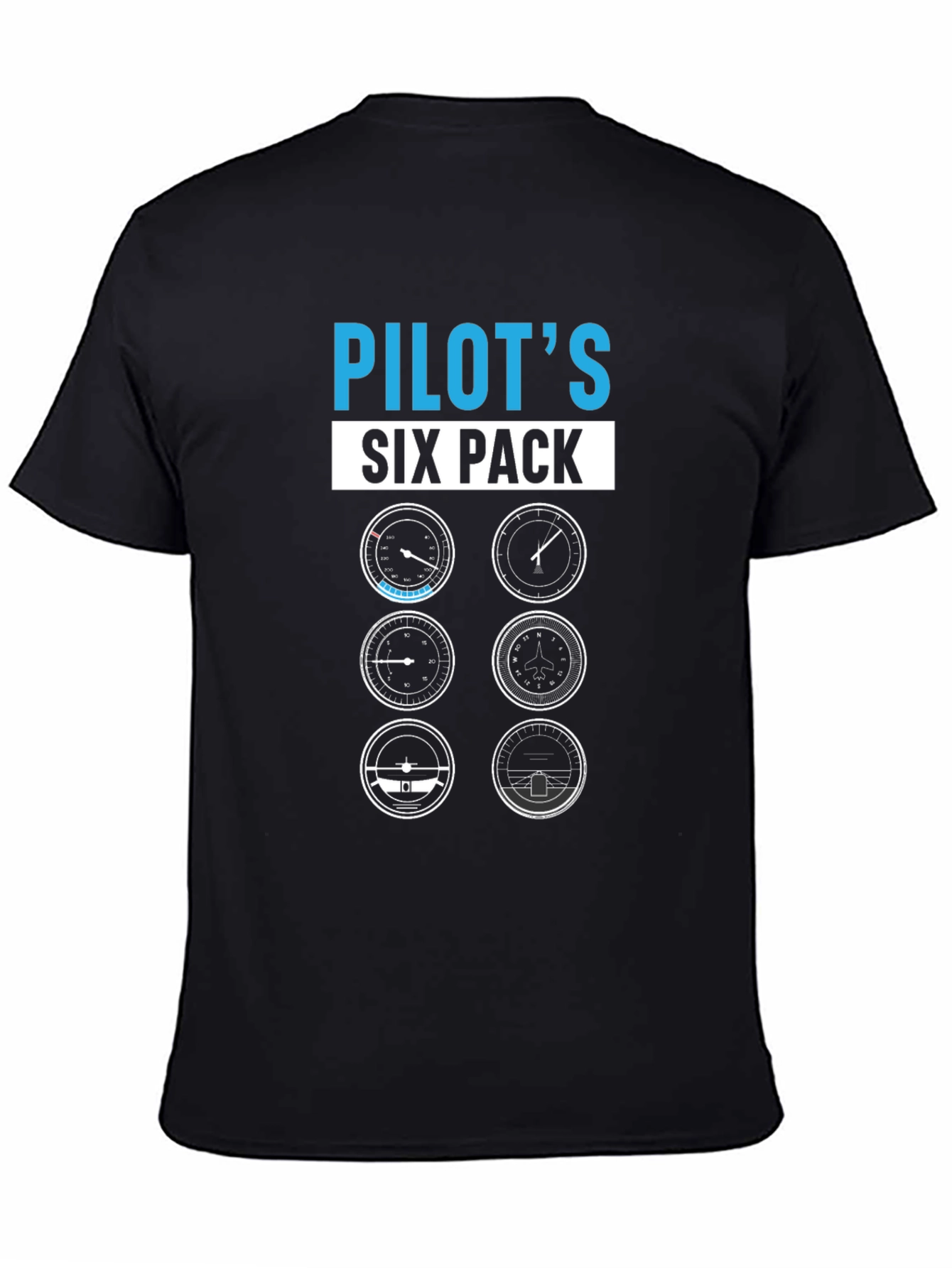 Pilots Six Pack T-Shirt - Aviation Gift