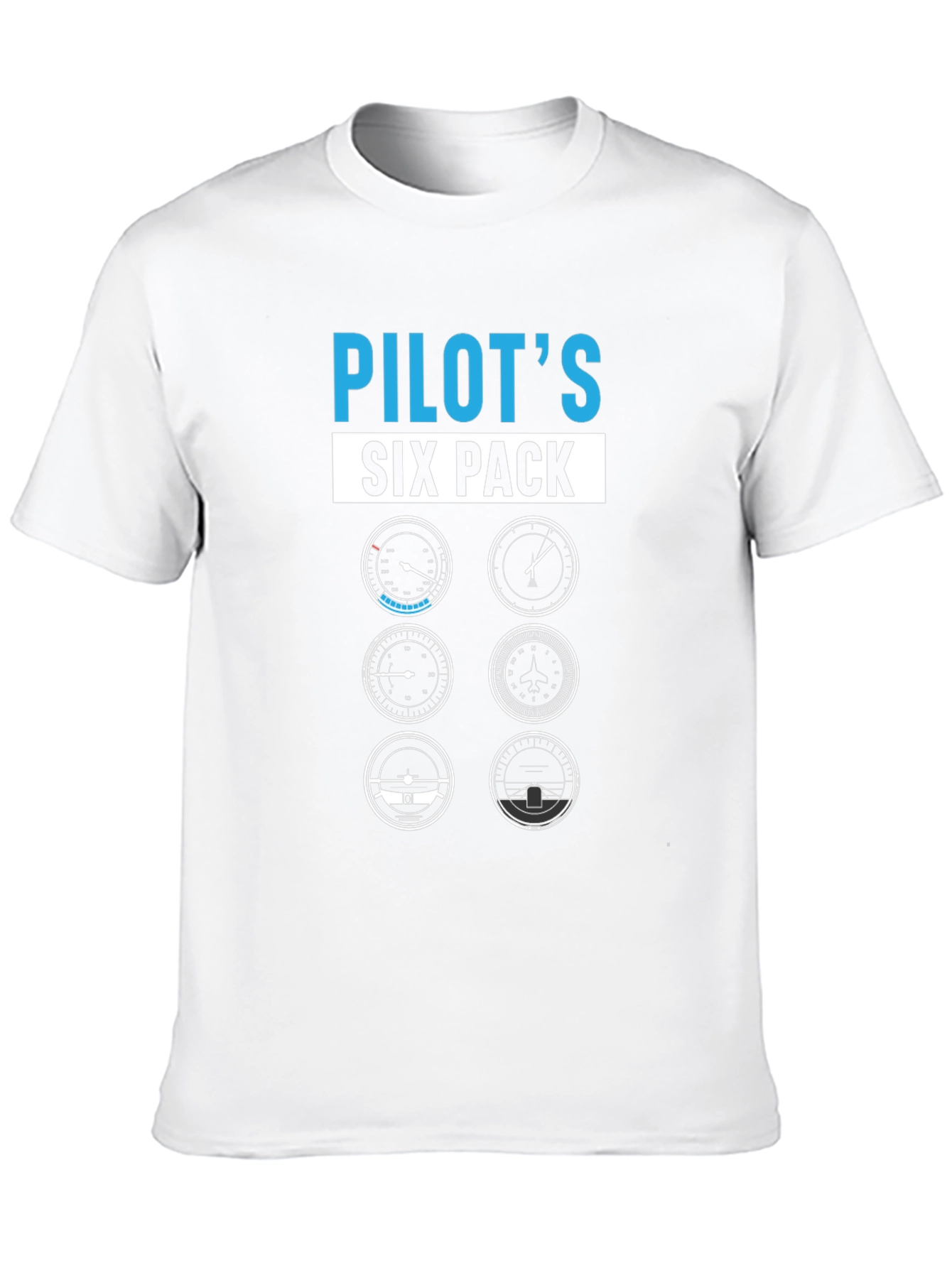 Pilots Six Pack T-Shirt - Aviation Gift