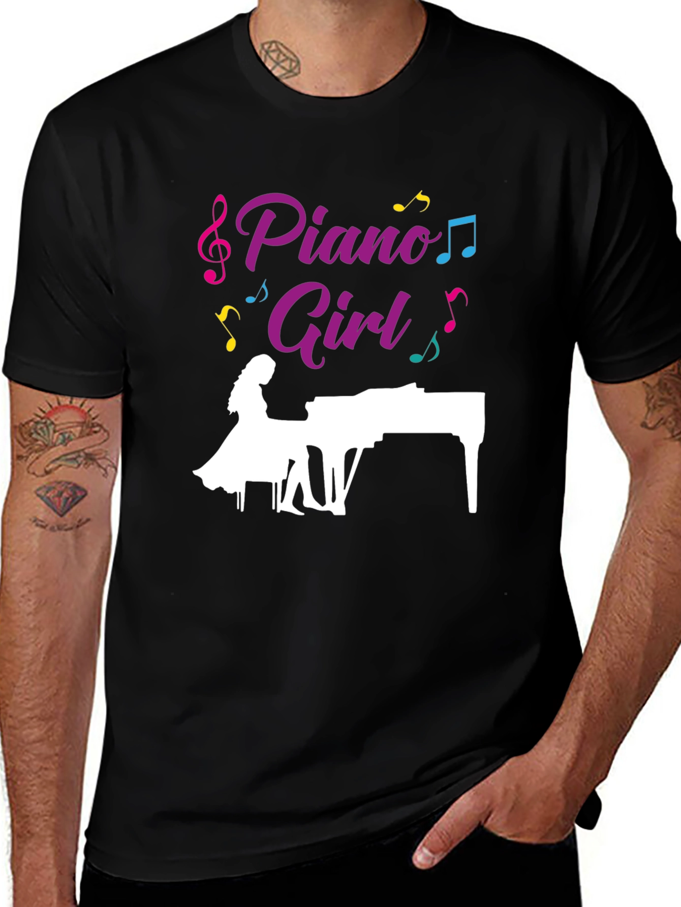 Piano Girl T-Shirt: Musically Stylish Tee