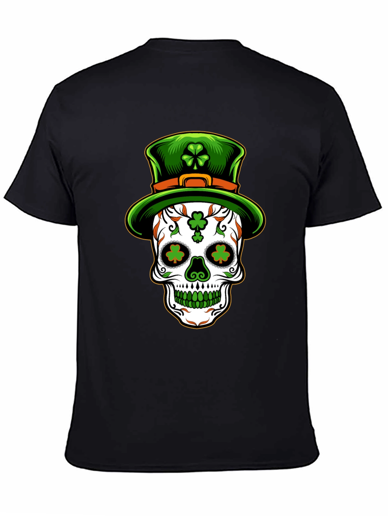 St Patricks Day Skull Leprechaun Hat T-Shirt