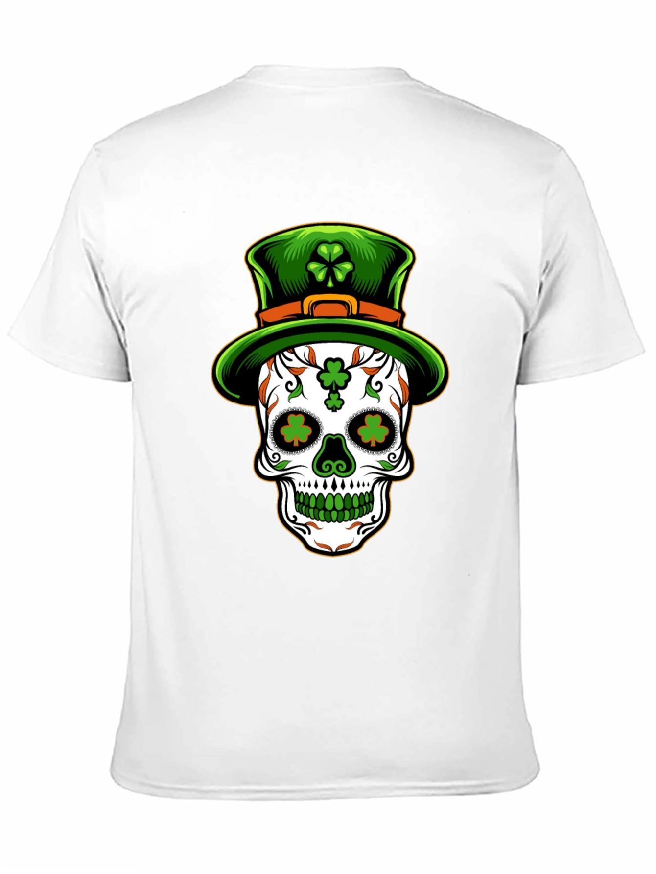 St Patricks Day Skull Leprechaun Hat T-Shirt