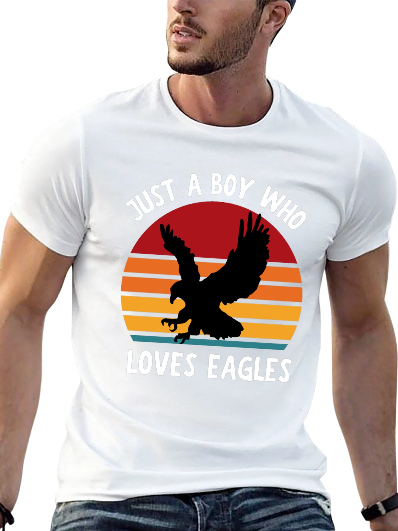 Boy Who Loves Eagles Graphic T-Shirt