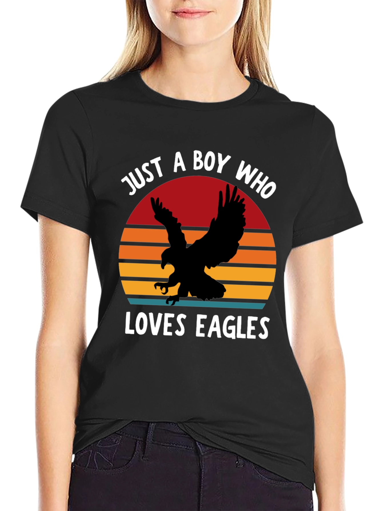 Boy Who Loves Eagles Graphic T-Shirt