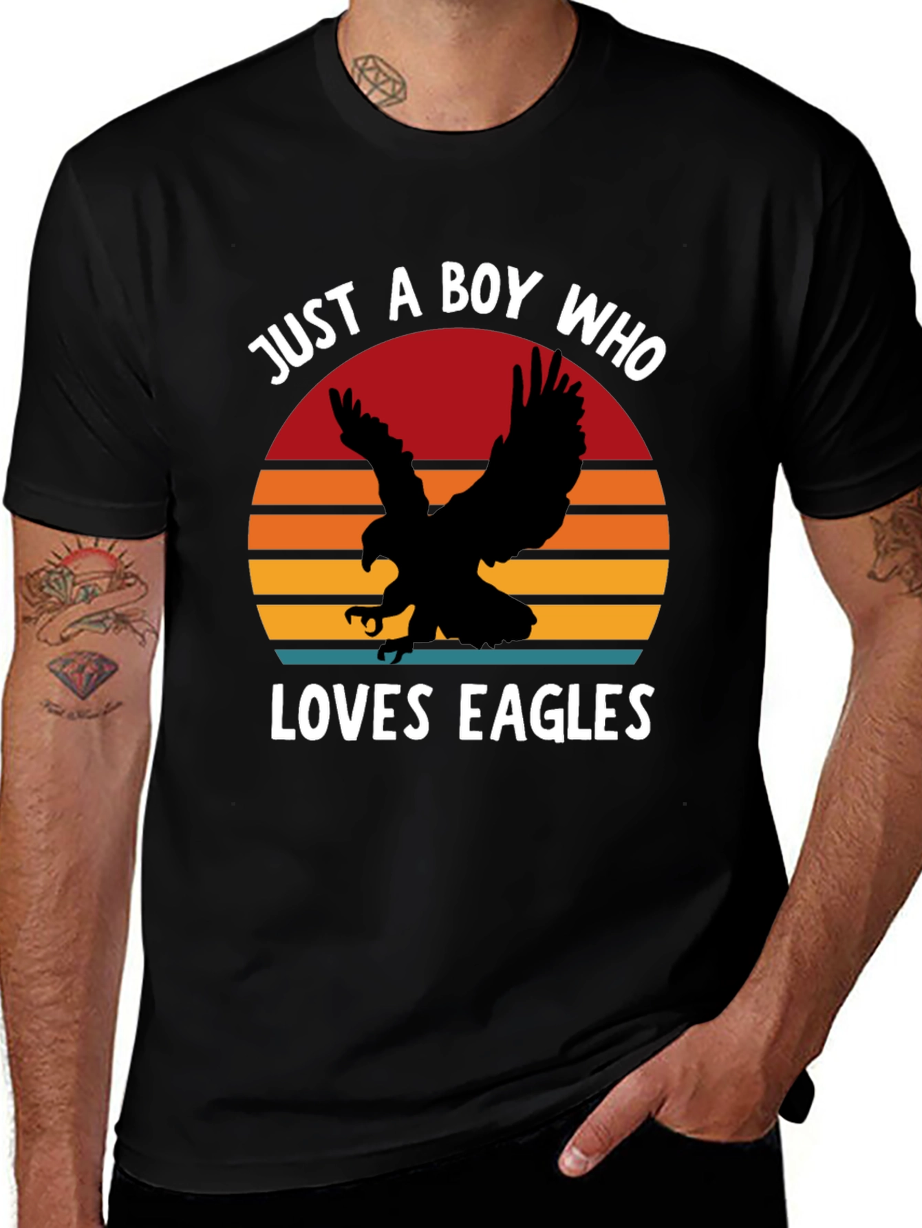 Boy Who Loves Eagles Graphic T-Shirt