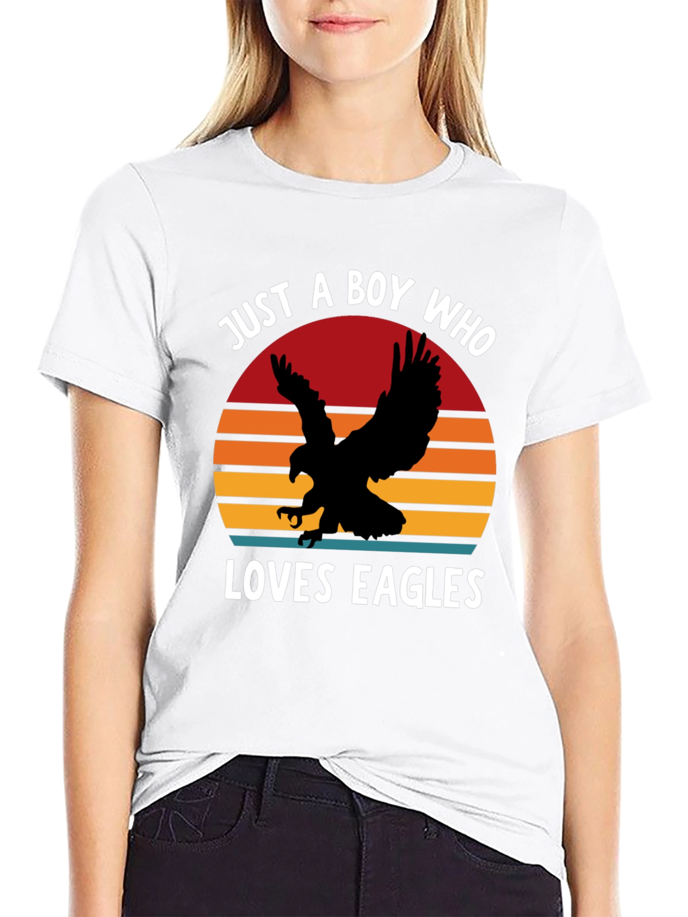 Boy Who Loves Eagles Graphic T-Shirt