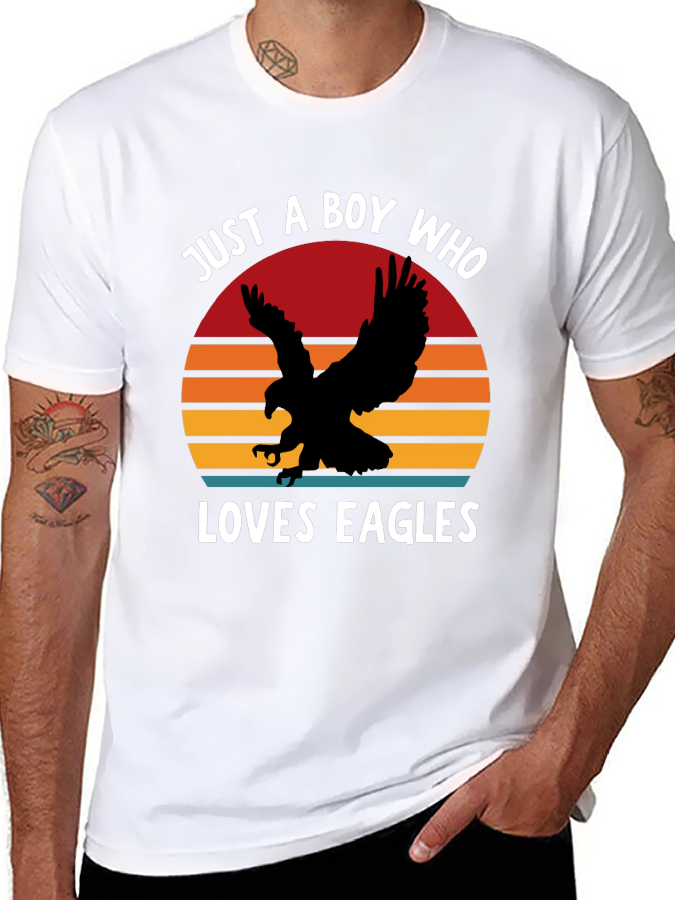 Boy Who Loves Eagles Graphic T-Shirt