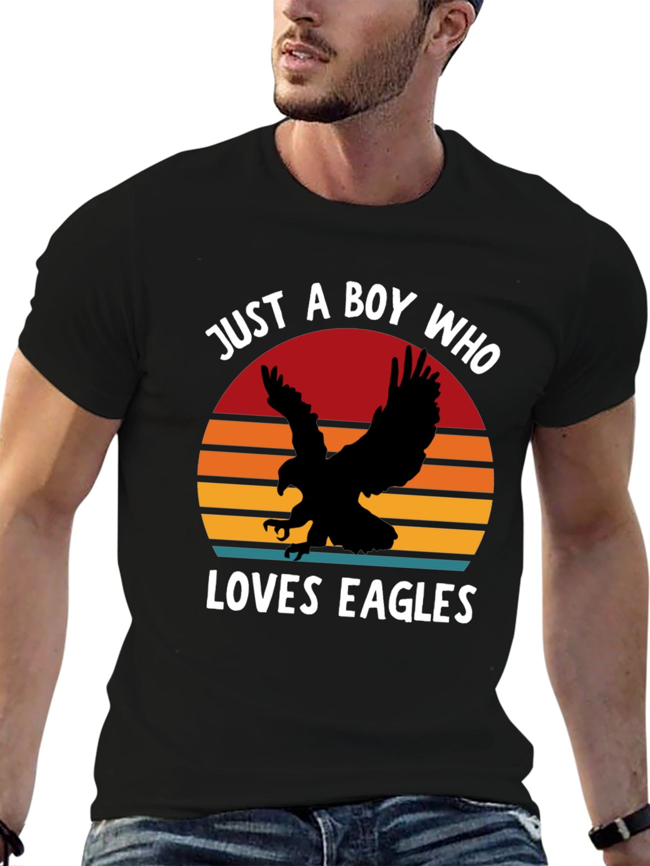 Boy Who Loves Eagles Graphic T-Shirt