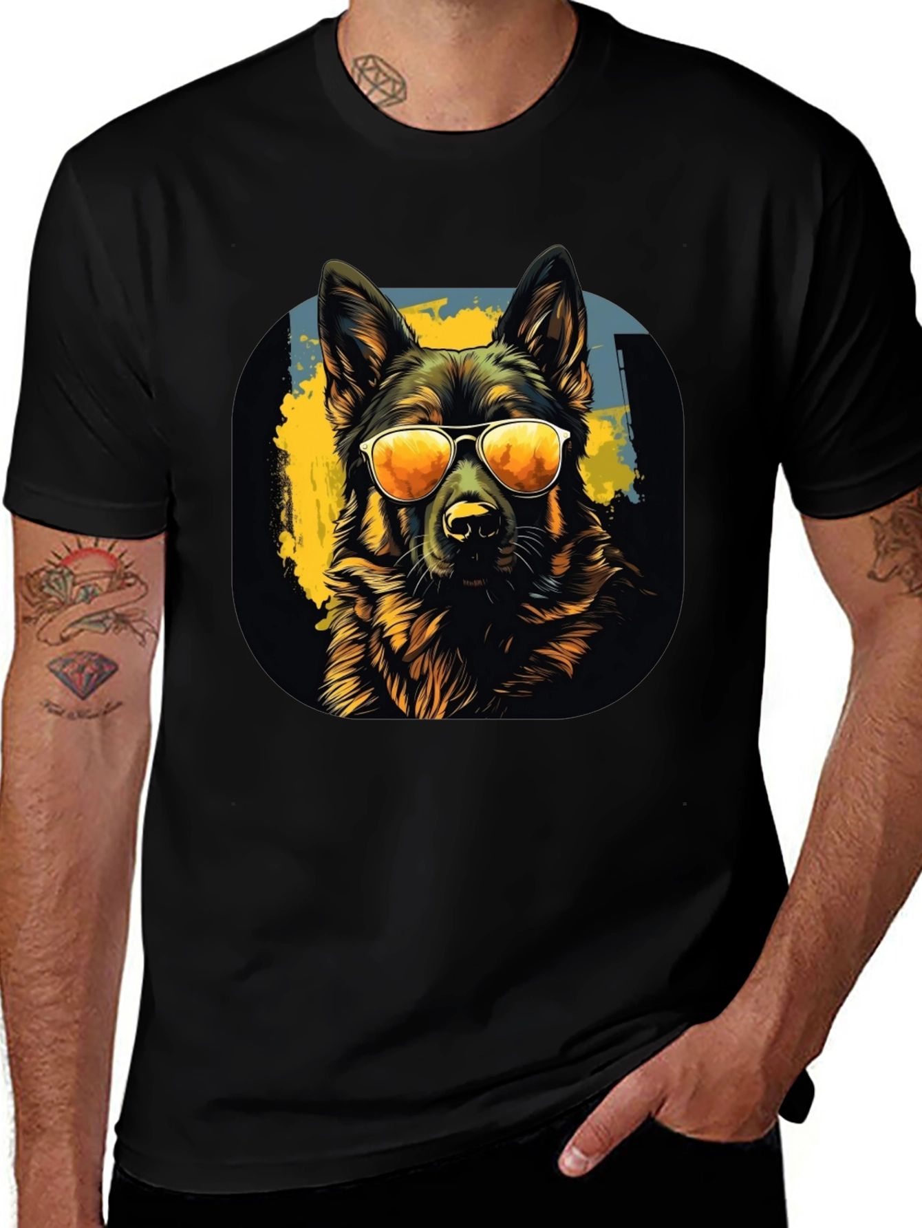 Cool Dog Graphic T-Shirt - Stylish Canine Design