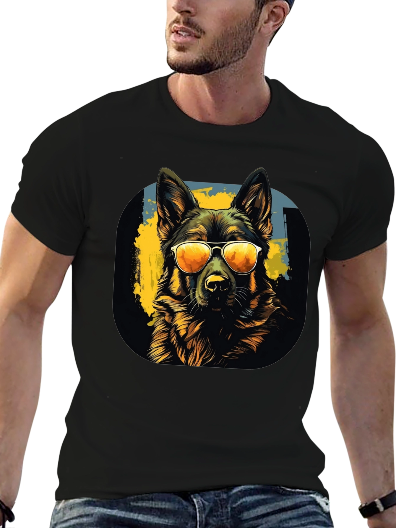 Cool Dog Graphic T-Shirt - Stylish Canine Design
