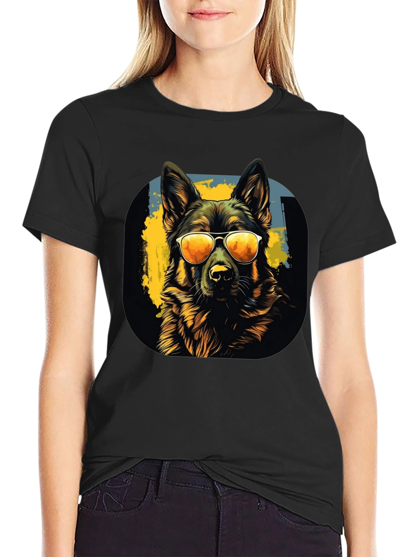 Cool Dog Graphic T-Shirt - Stylish Canine Design