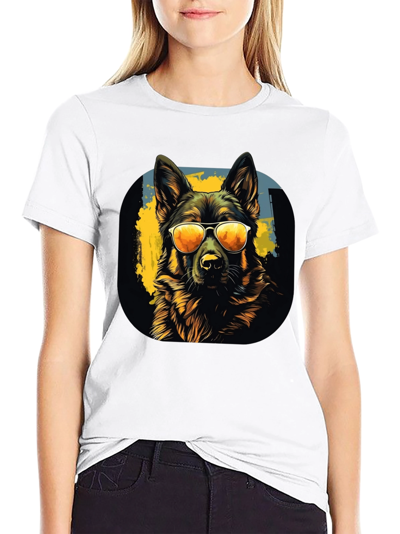 Cool Dog Graphic T-Shirt - Stylish Canine Design