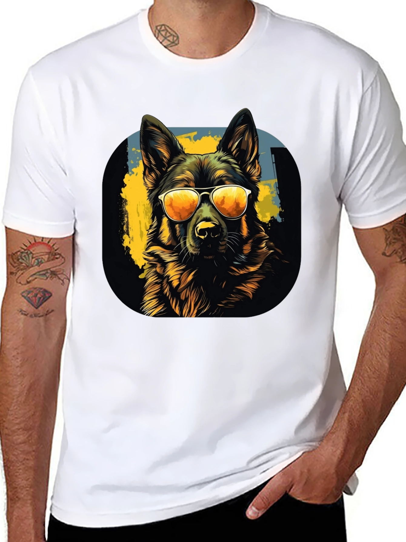 Cool Dog Graphic T-Shirt - Stylish Canine Design