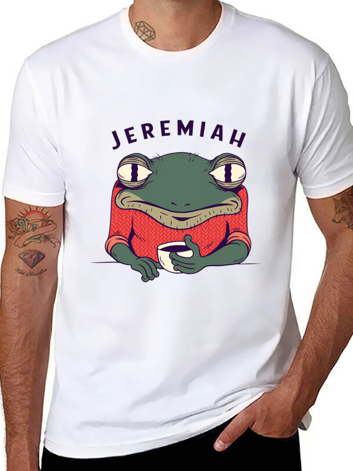 Jeremiah Frog Coffee T-Shirt - Black