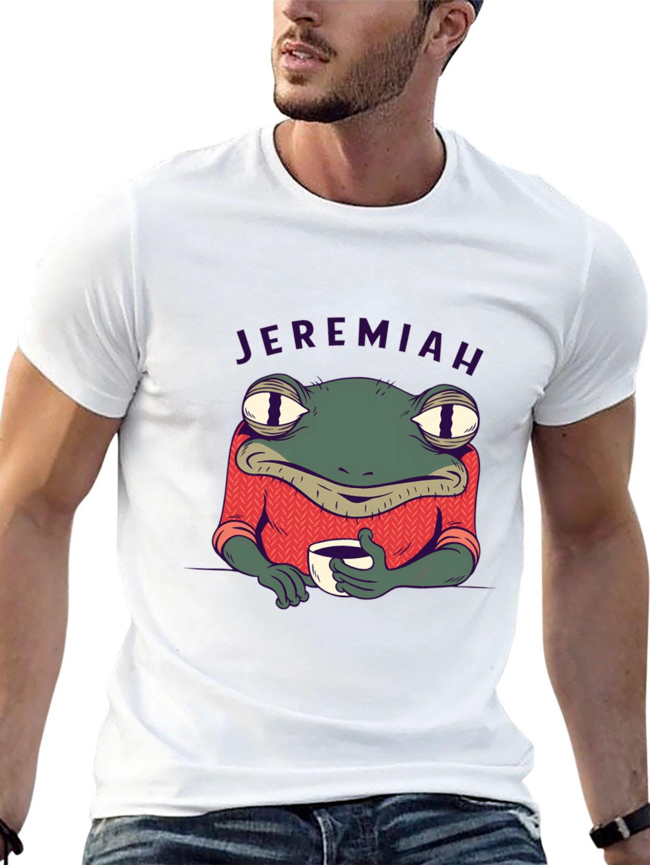 Jeremiah Frog Coffee T-Shirt - Black