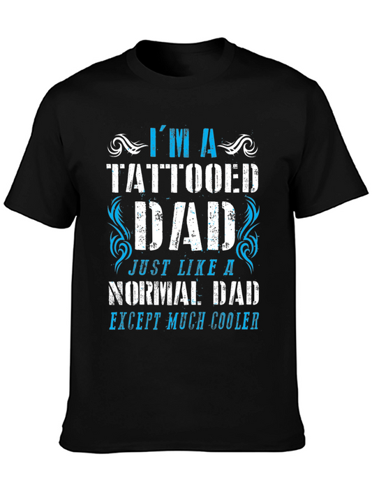 Tattooed Dad Graphic T-Shirt - Cool Dad Tee