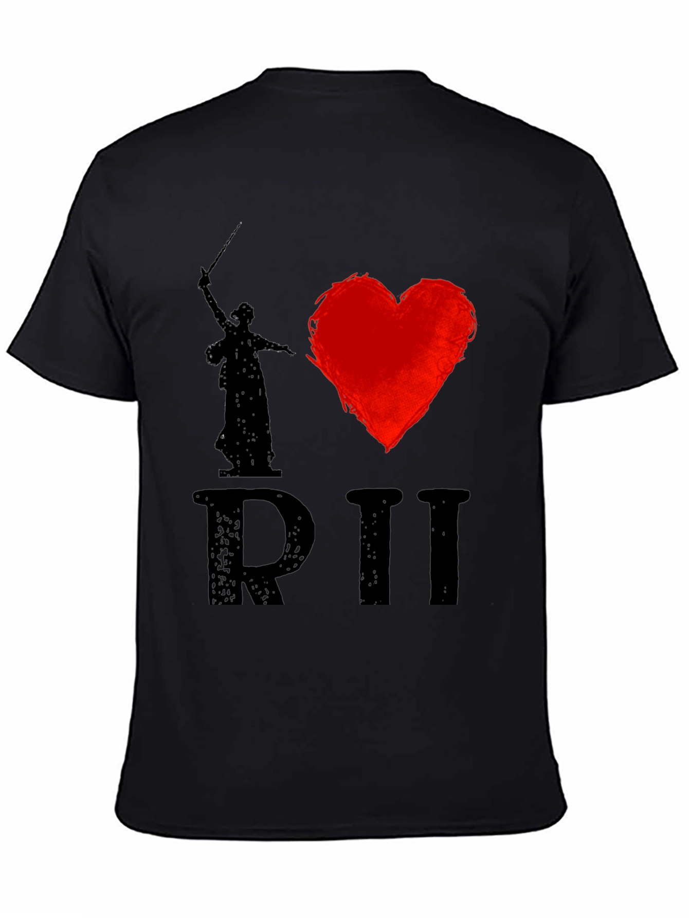 I Heart Motherland Calls Statue Black T-Shirt