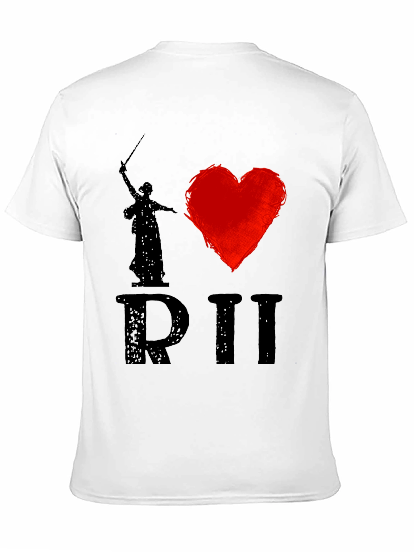 I Heart Motherland Calls Statue Black T-Shirt