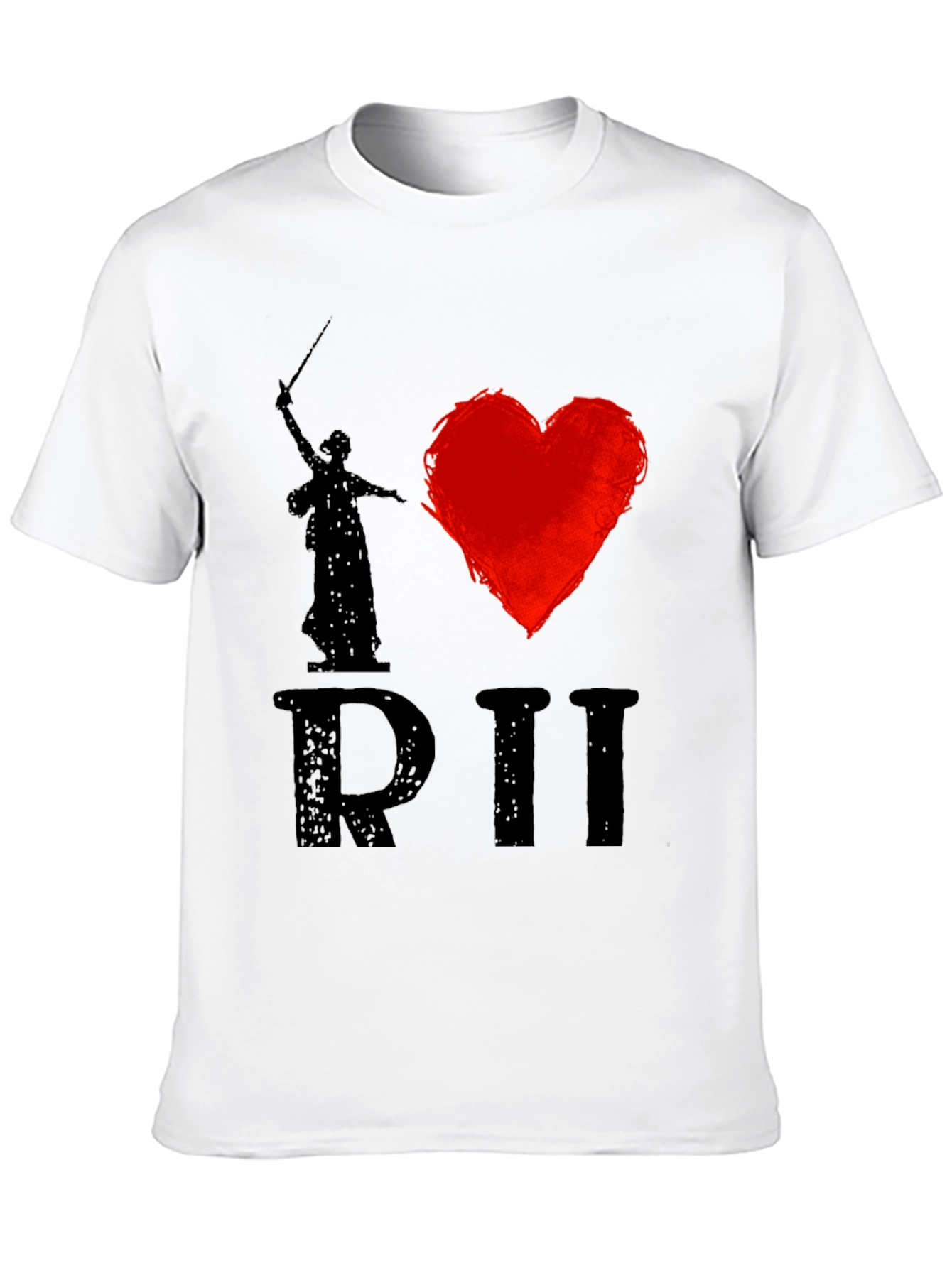 I Heart Motherland Calls Statue Black T-Shirt