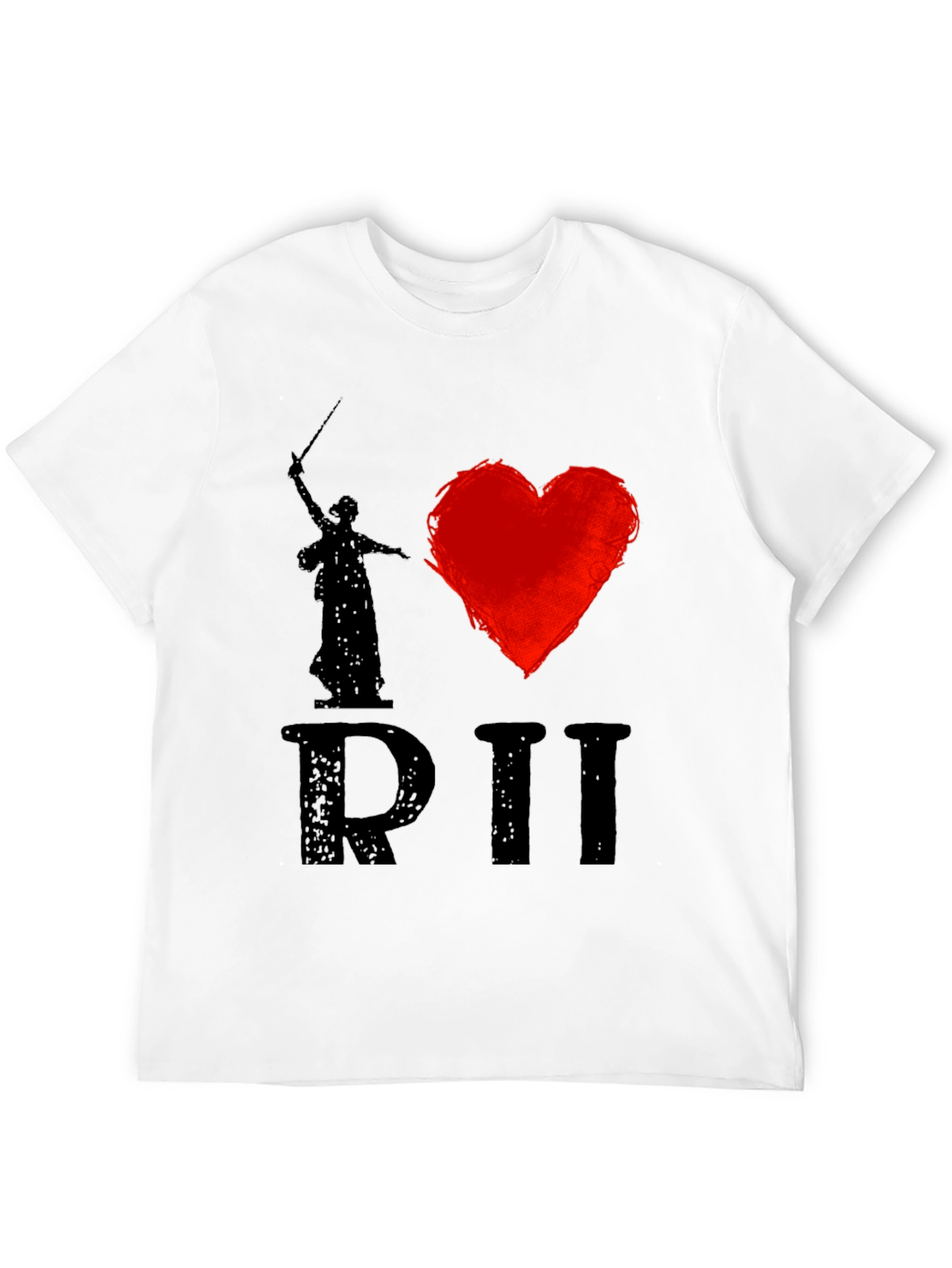 I Heart Motherland Calls Statue Black T-Shirt