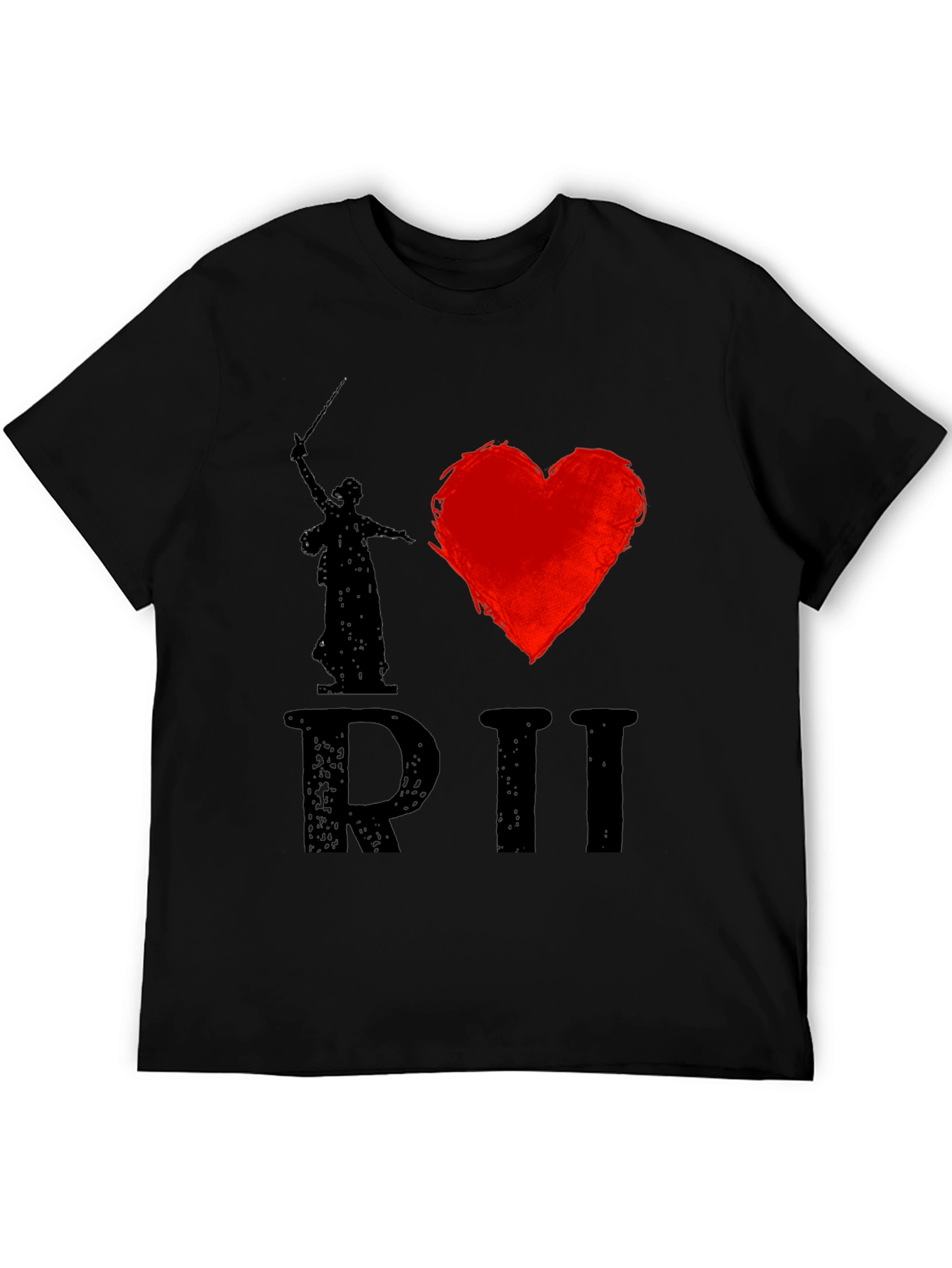 I Heart Motherland Calls Statue Black T-Shirt