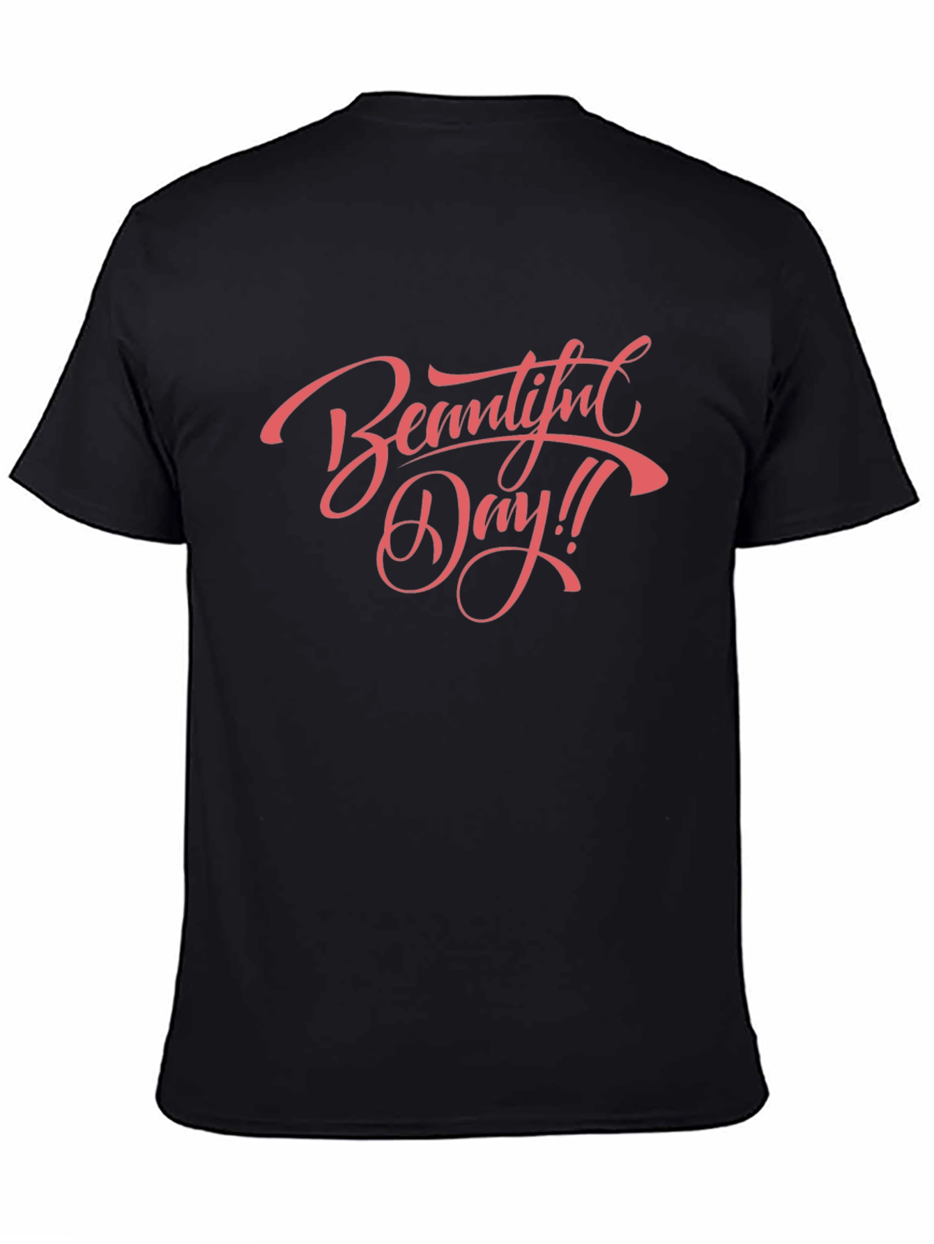 Beautiful Day Graphic T-Shirt - Black Crew Neck